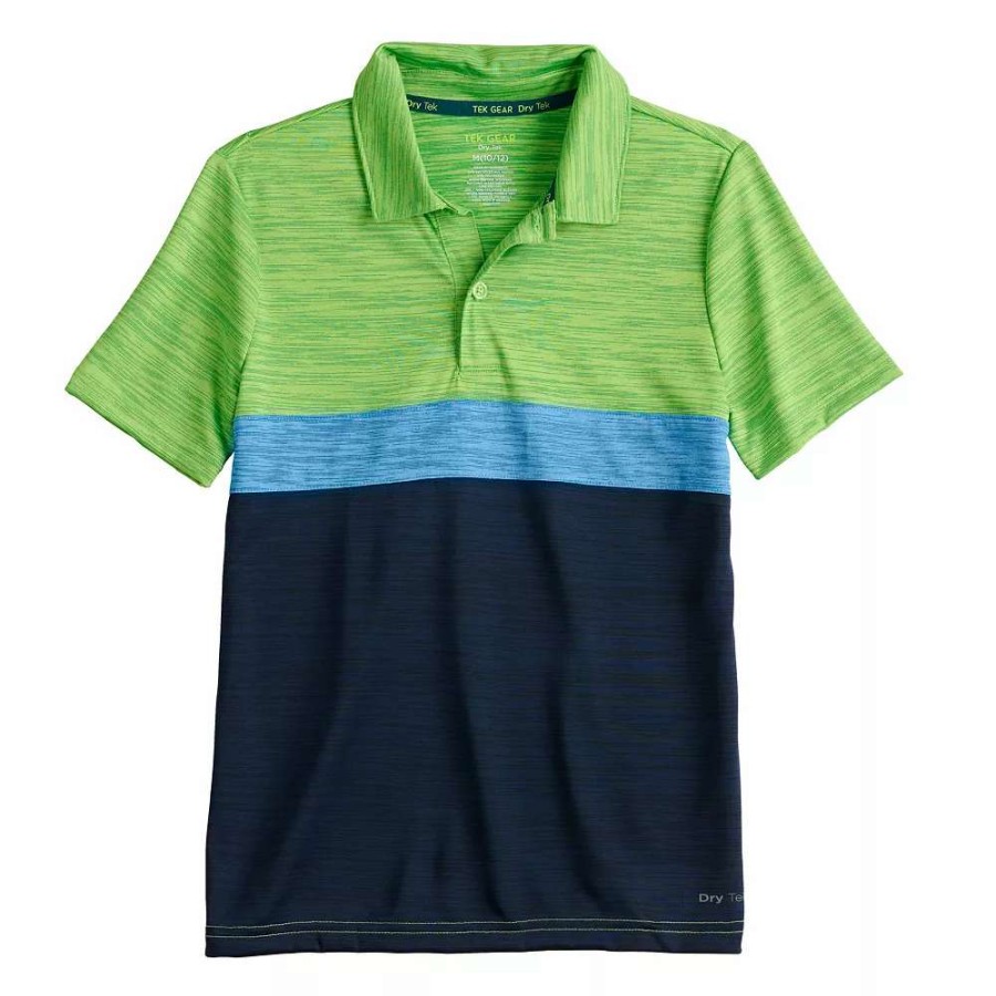 Tops * | Boys 8-20 Tek Gear Dry Tek Colorblock Polo In Regular & Husky