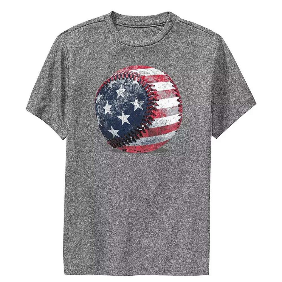 Tops * | Boys 8-20 Tek Gear Patriotic Baseball Graphic Tee In Regular & Husky