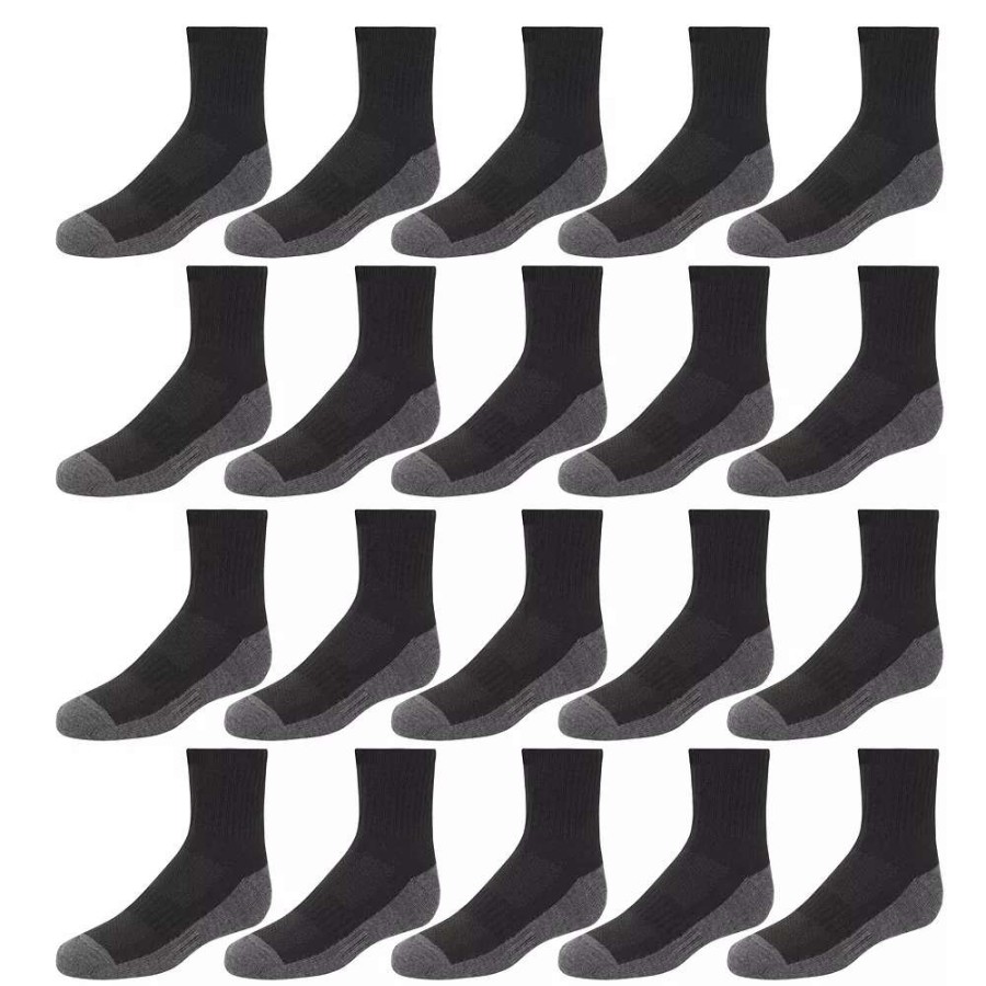 Socks & Hosiery * | Boys Tek Gear 20-Pack Lightweight Performance Ankle Socks