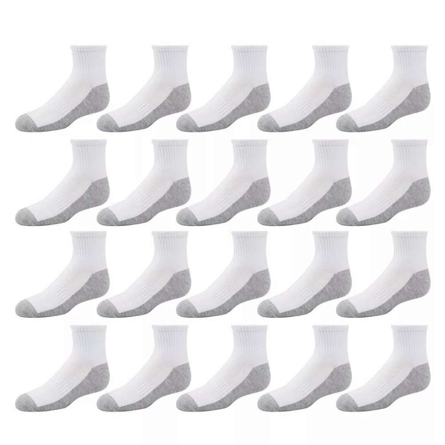 Socks & Hosiery * | Boys Tek Gear 20-Pack Lightweight Performance Ankle Socks