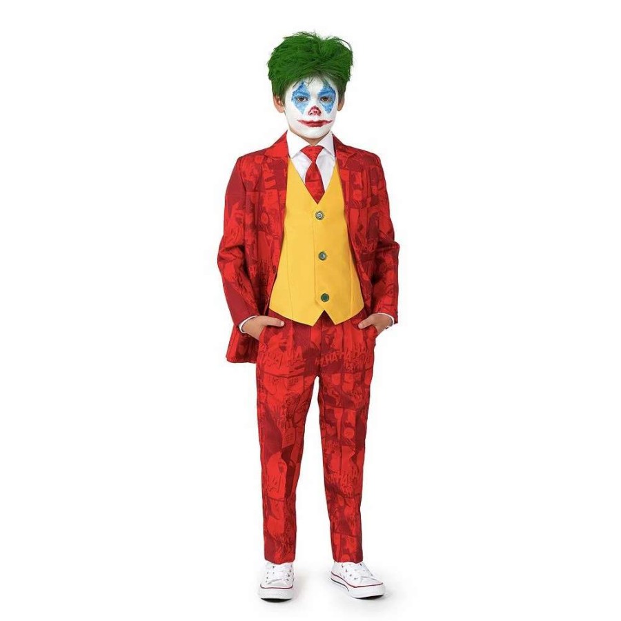 Clothing Sets * | Boys 4-16 Suitmeister Scarlet Joker Batman Halloween Suit