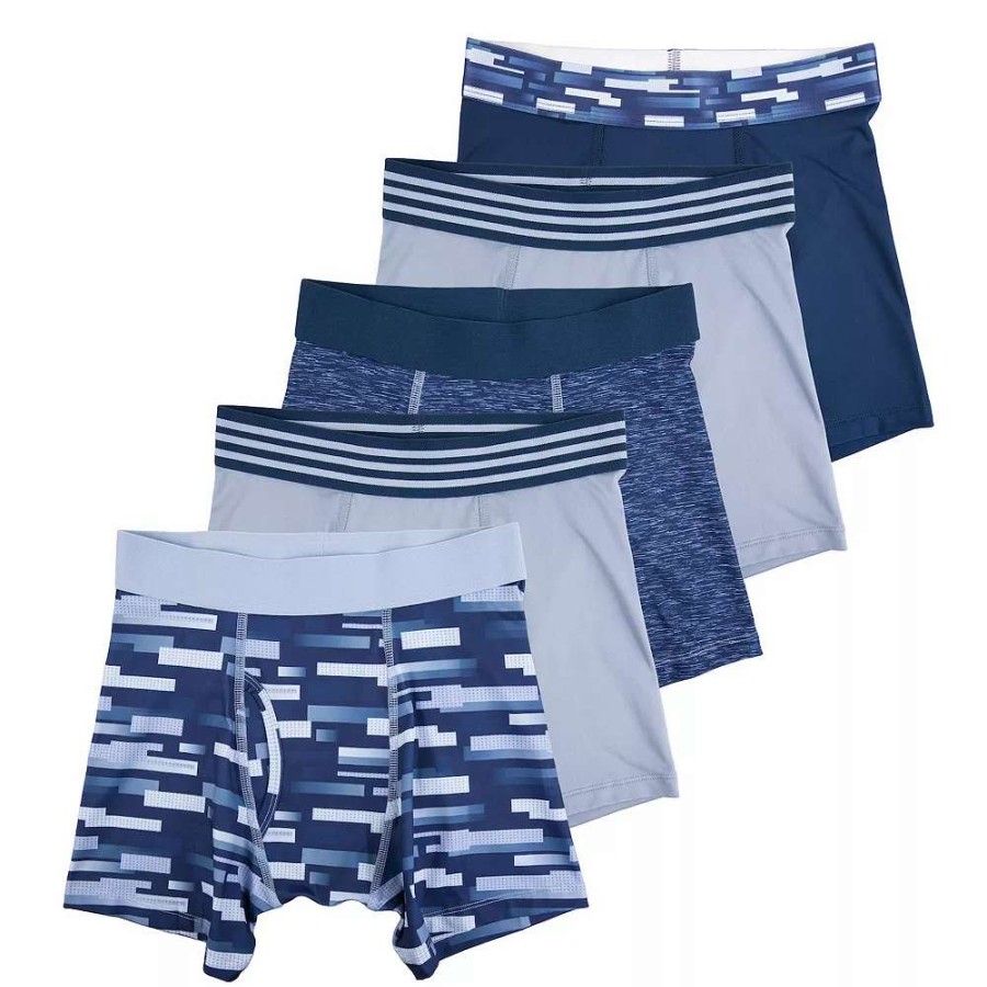 Underwear * | Boys Tek Gear 5-Pack Athletic Boxer Briefs