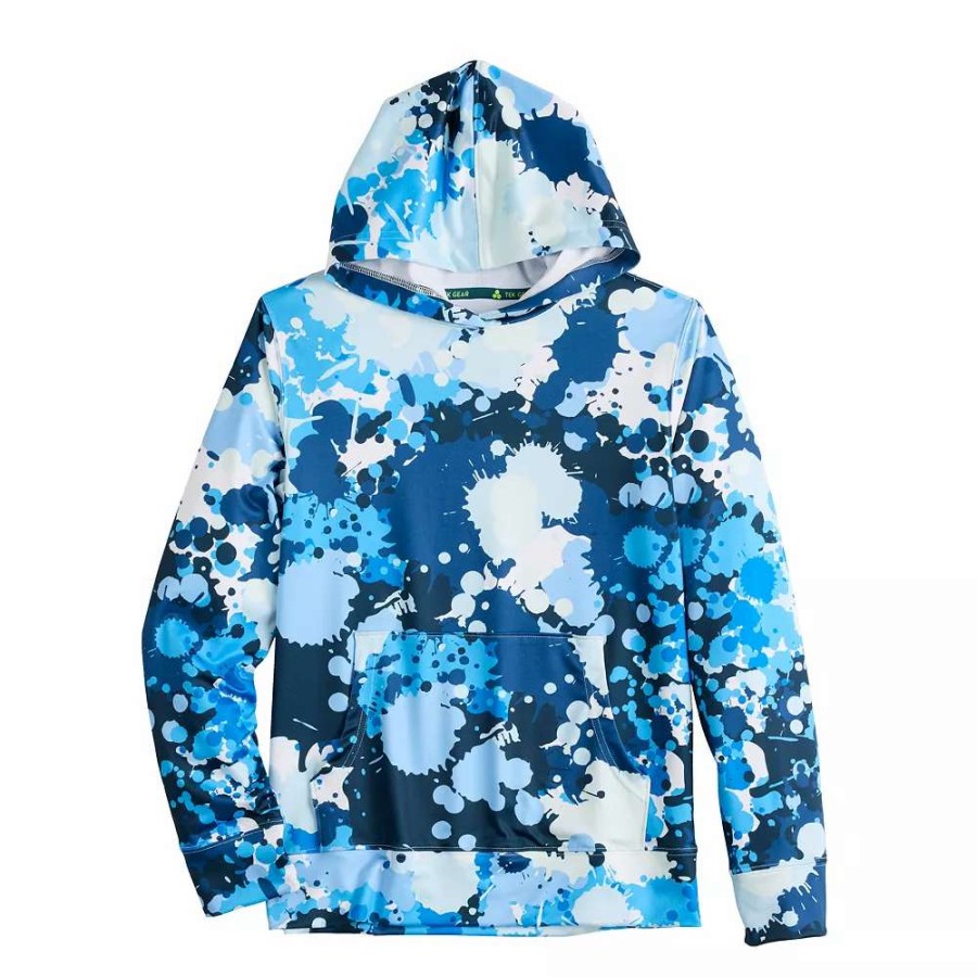 Tops * | Boys 8-20 Tek Gear Printed Hoodie In Regular & Husky