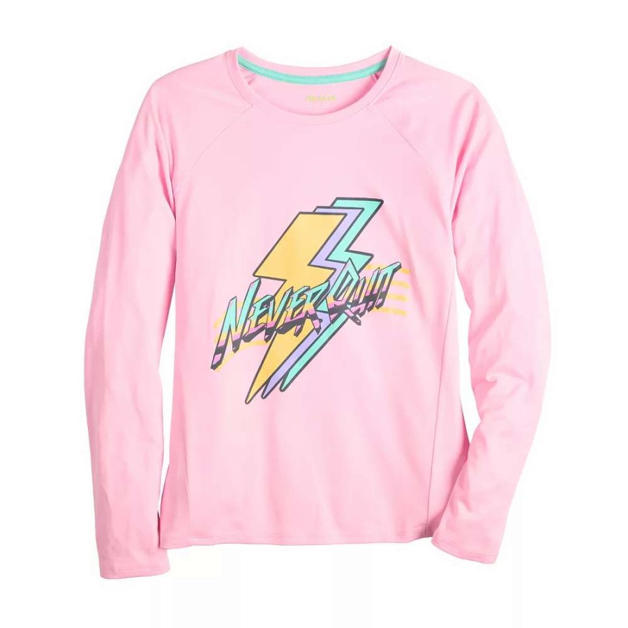 Tops * | Girls 7-16 Tek Gear Long Sleeve Graphic Tee In Regular & Plus