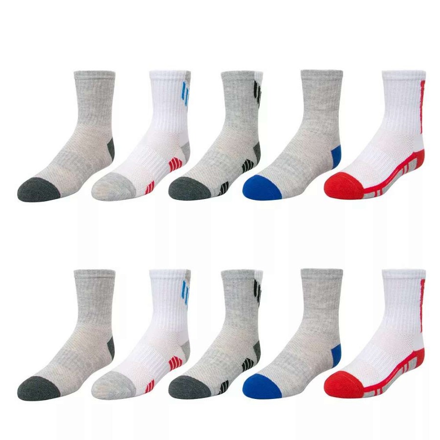 Socks & Hosiery * | Boys Tek Gear 10-Pack Lightweight Quarter-Cut Performance Socks