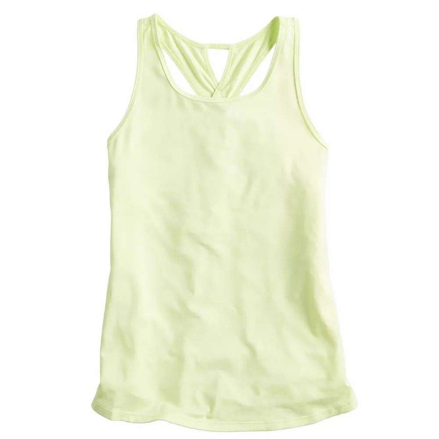 Tops * | Girls 7-16 Tek Gear Soft Tek Twist Keyhole Tank Top In Regular & Plus