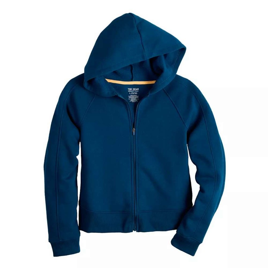 Tops * | Girls 7-16 Tek Gear Ultrasoft Fleece Full-Zip Hoodie In Regular & Plus