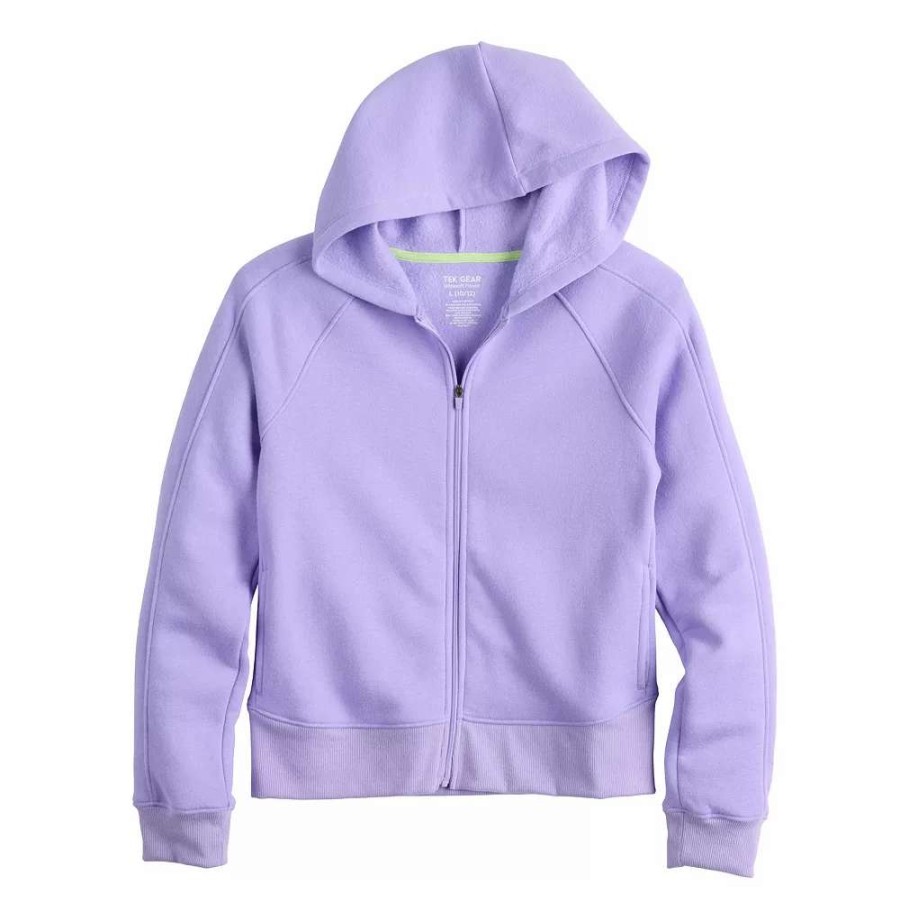 Tops * | Girls 7-16 Tek Gear Ultrasoft Fleece Full-Zip Hoodie In Regular & Plus