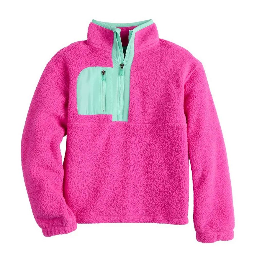 Tops * | Girls 7-16 Tek Gear Sherpa Pullover In Regular & Plus