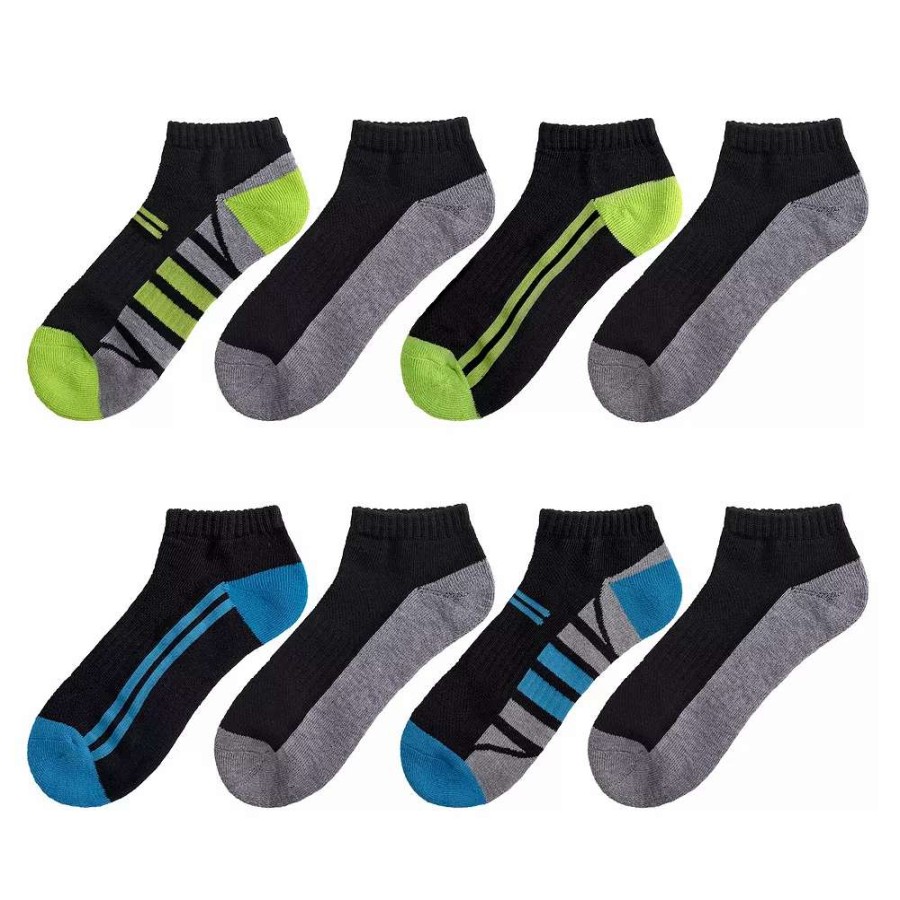 Socks & Hosiery * | Boys Tek Gear Cushioned 8-Pack Performance No-Show Socks