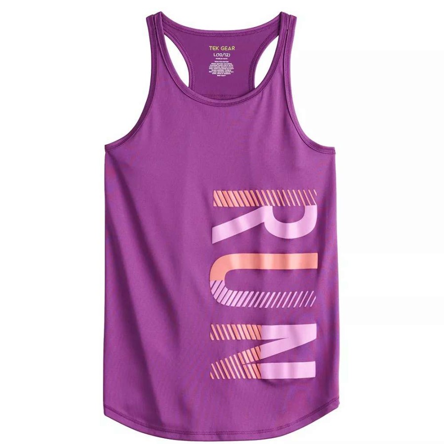 Tops * | Girls 7-16 Tek Gear Graphic Tank Top In Regular & Plus Size