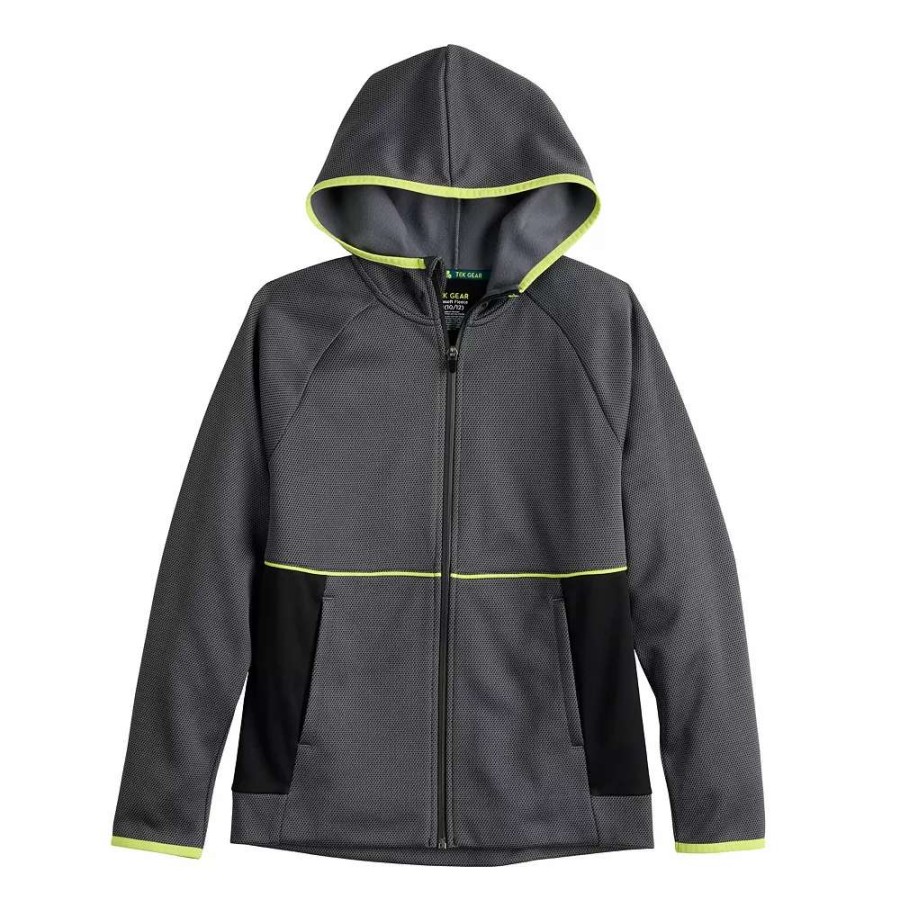 Tops * | Boys 8-20 Tek Gear Performance Fleece Full Zip Hoodie In Regular & Husky