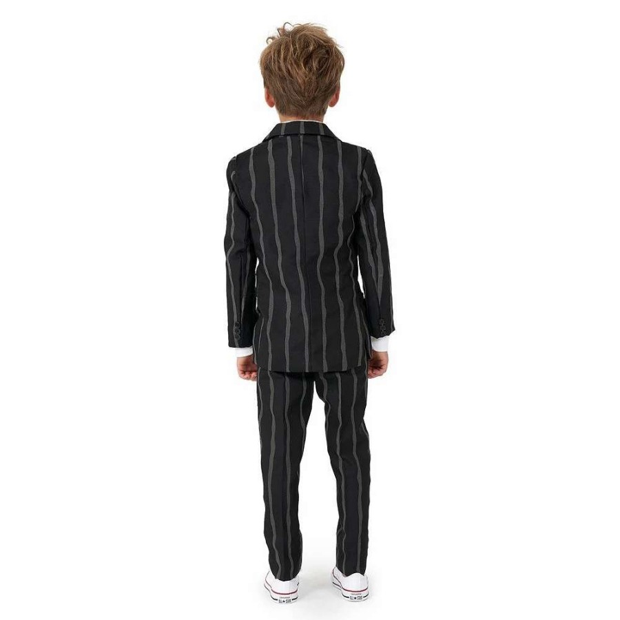 Clothing Sets * | Boys 4-16 Suitmeister Oversized Pinstripe Black Glow-In-The-Dark Suit