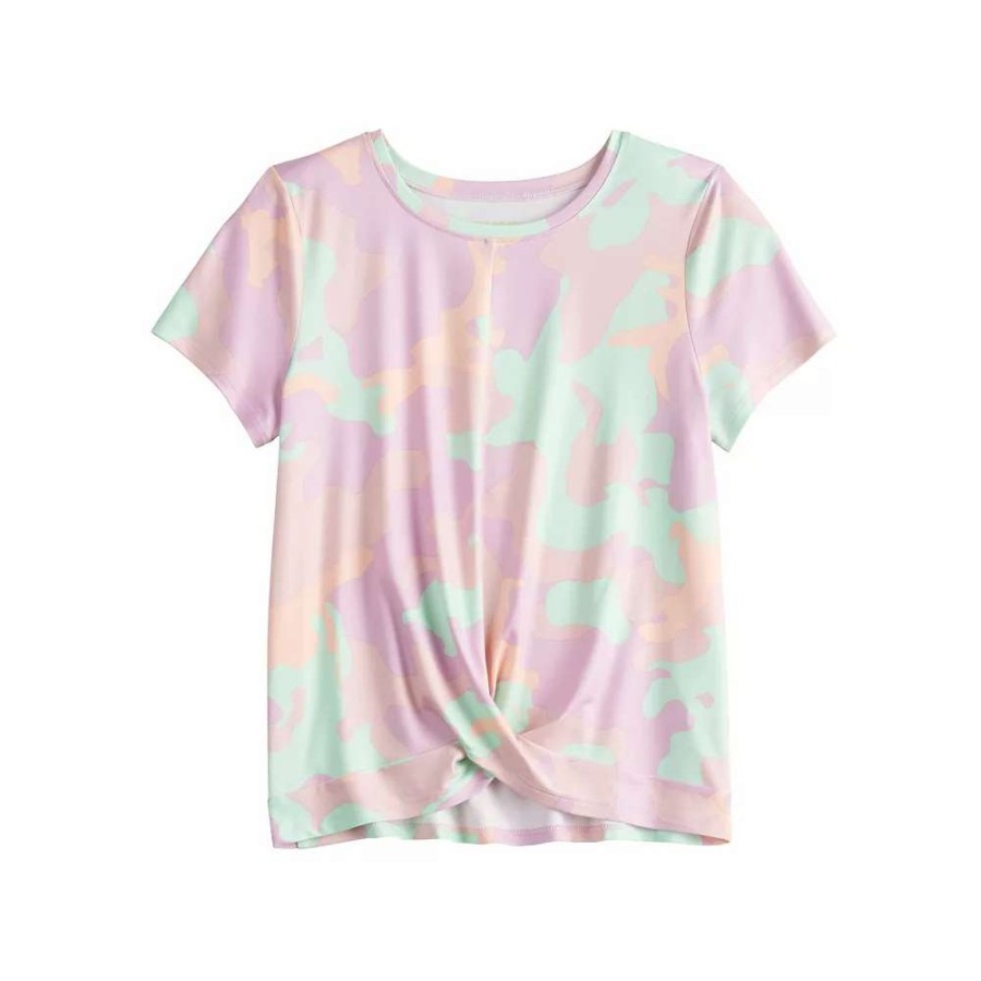 Tops * | Girls 7-16 Tek Gear Soft Tek Twist Hem Tee In Regular & Plus