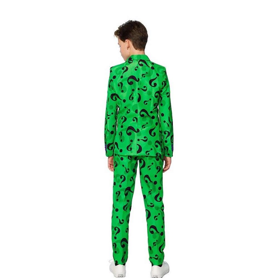 Clothing Sets * | Boys 4-16 Suitmeister Dc Comics The Riddler Halloween Suit Set