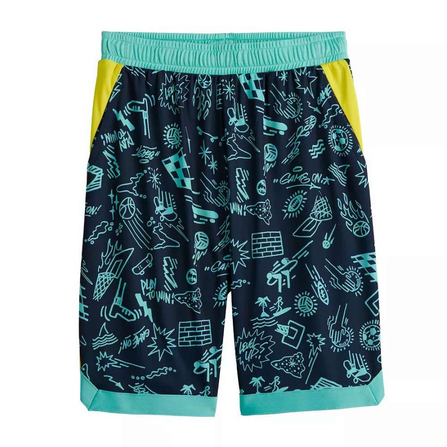 Bottoms * | Boys 8-20 Tek Gear Dry Tek Printed Shorts In Regular & Husky