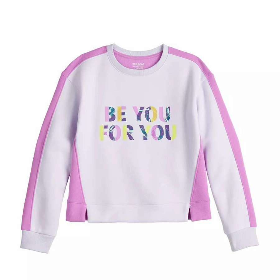 Tops * | Girls 7-16 Tek Gear Ultrasoft Fleece Graphic Sweatshirt