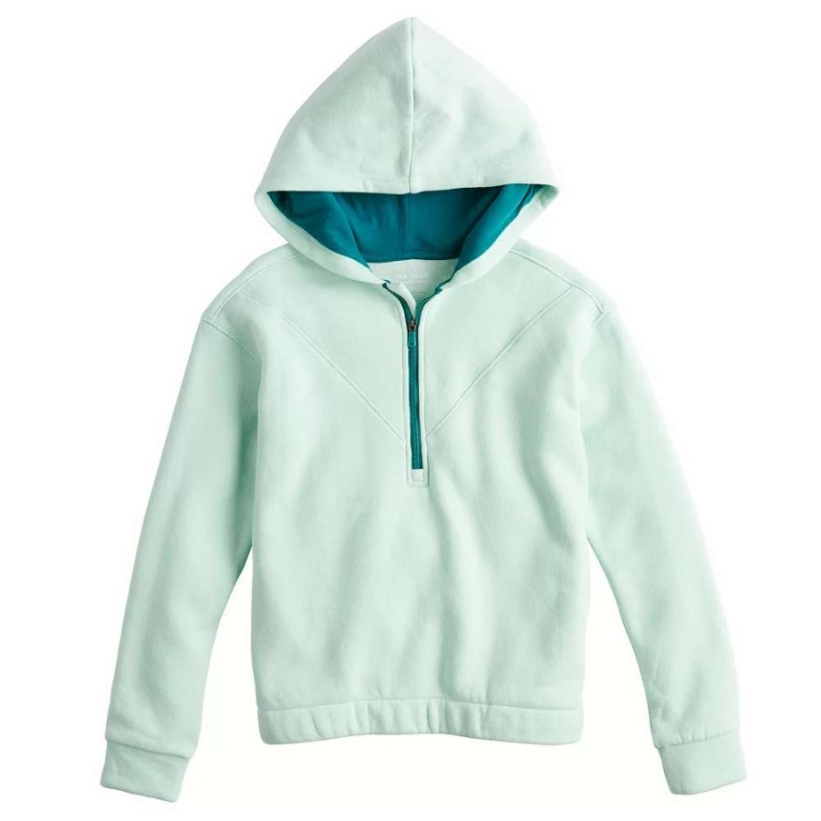 Tops * | Girls 7-16 Tek Gear Ultrasoft Fleece 1/4-Zip Hoodie In Regular & Plus