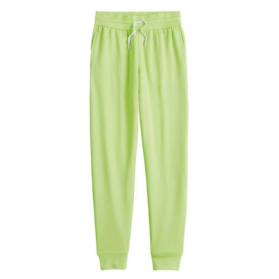 Bottoms * | Girls 7-16 Tek Gear Stretch Fleece Joggers In Regular & Plus Green Romantica