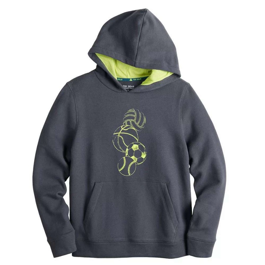 Tops * | Boys 8-20 Tek Gear Ultrasoft Fleece Pullover Graphic Hoodie